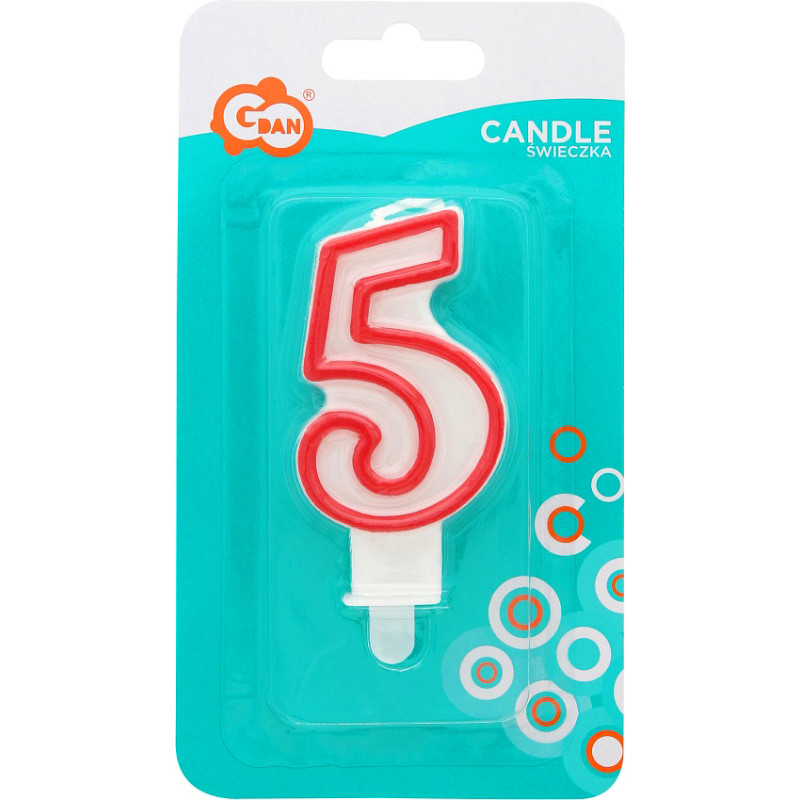 ŚWIECZKA CYFERKA  aGimtadienio žvakutė – skaičius 5