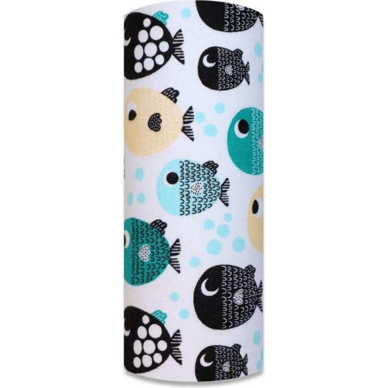 Ega Kids Diaper - 25578  - FLANNEL PRINT - EGA - RYBKI - TURKUS - size 70x80 cm