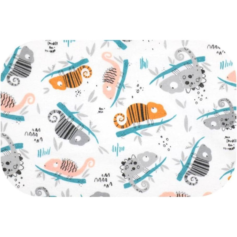 Ega Kids Diaper - 27626- FLANNEL PRINT - EGA -  KAMELEON - ORANGE- size 70x80 cm