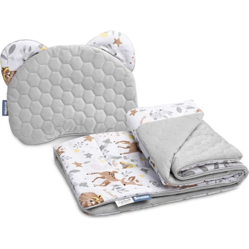 Sensillo Velvet Pushchair Set – white forest adventure