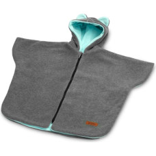 Sensillo CAR SEAT PONCHO GREY MELANGE / TURQUOISE