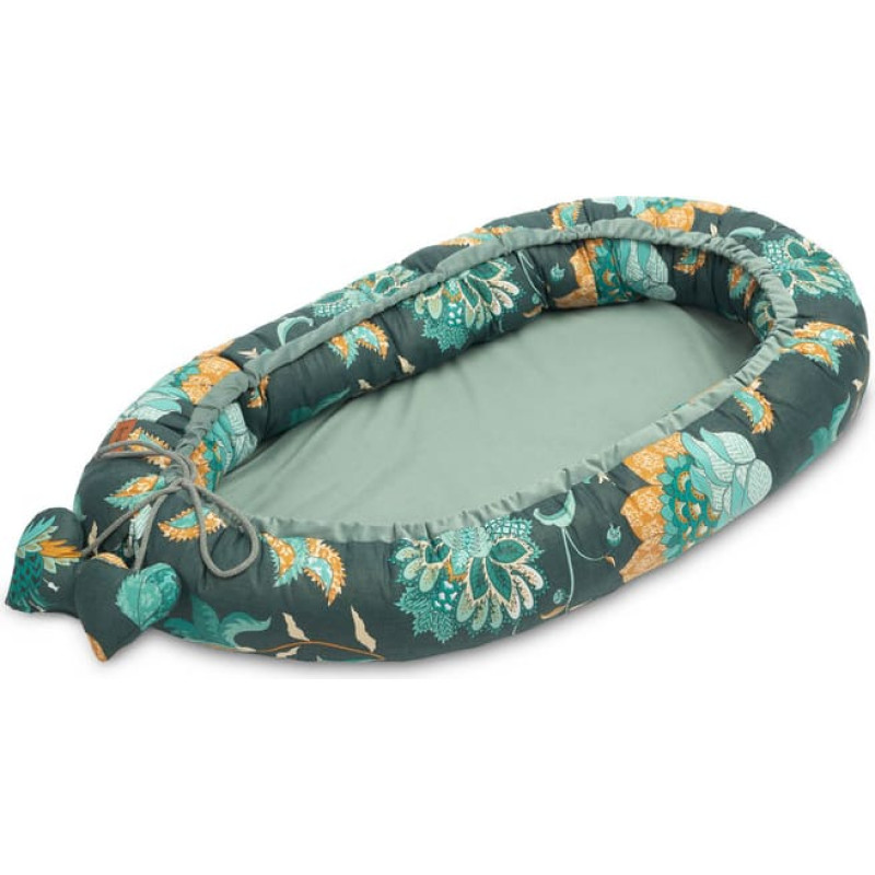 Sensillo Velvet Baby Nest/baby Cocoon – Paradise emerald