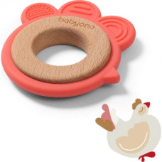 BabyOno wooden & silicone teether HEN 1075/03