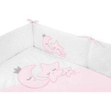 Belisima Baby Bedding set - 5 parts - 120/90/180 - MAGICZNE GWIAZDKI - PINK