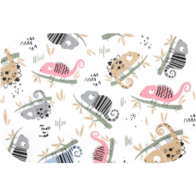 Ega Kids Diaper - 27657- FLANNEL PRINT - EGA -  KAMELEON - PINK - size 70x80 cm