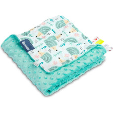 Sensillo Light Minky Blanket - Hedgehogs mint 75x100