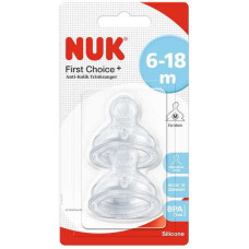 NUK 721265 BOTTLE teat SILCONE 6-18 M 2 PCS