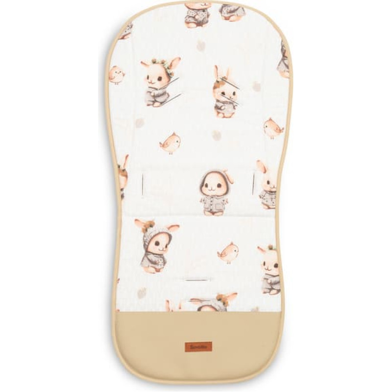 Sensillo MUSLIN INSERT FOR A STROLLER - BEIGE BUNNY