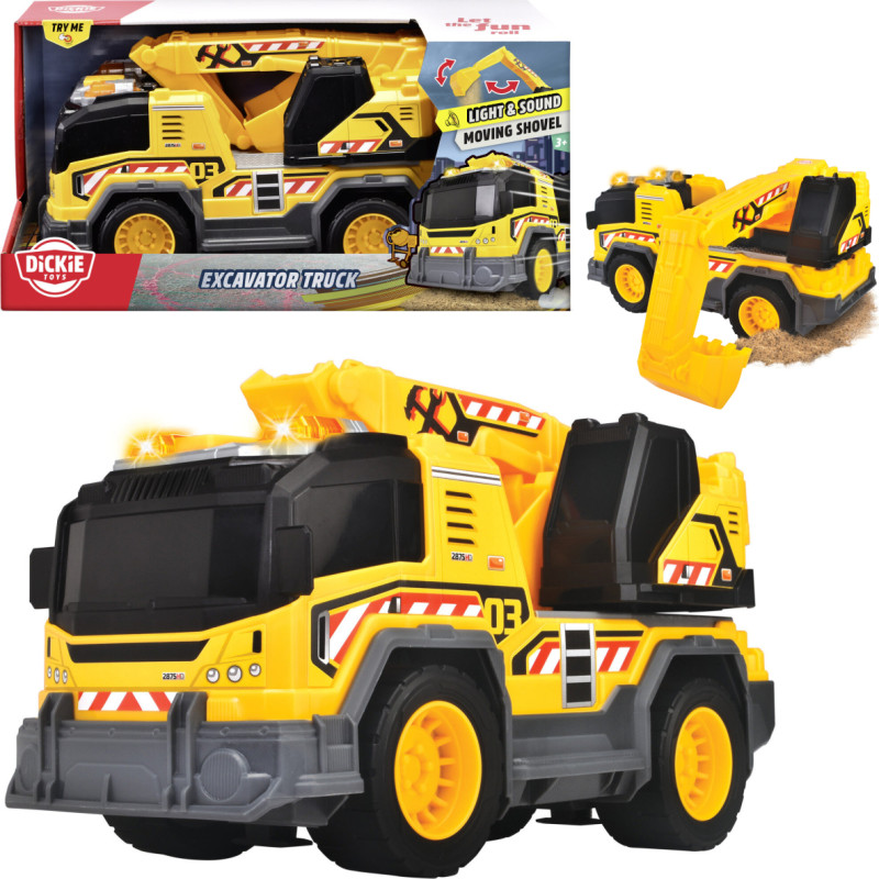 DICKIE CIĘŻARÓWKO-KOPARKA ŚWIATŁO,DŹWIĘK