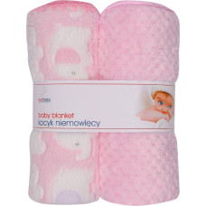 Duet Baby Blanket - 875 - CORAL + PRINT 3D - 2 PACK - size 80x90 - PINK