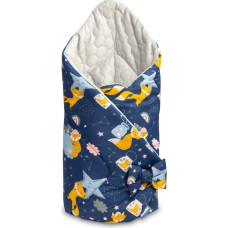 Sensillo swaddle wrap VELVET NAVY BLUE FOXES 75x75