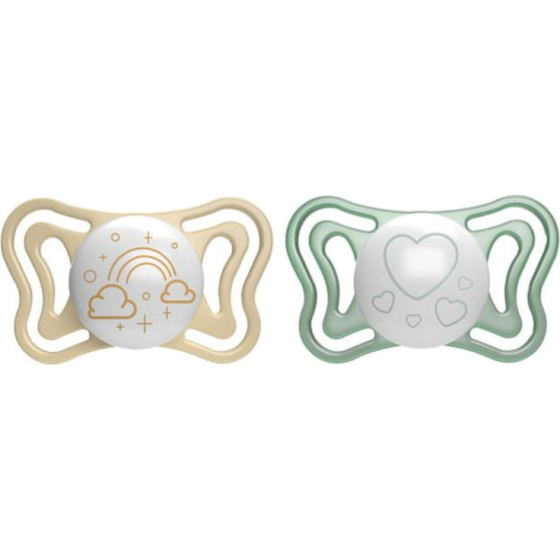 Chicco 156351 PHYSIO LIGHT SILICONE pacifier 2-6 2pcs LUMI