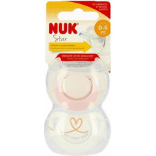 NUK 0284 STAR SILICONE pacifier 0-6 2PCS/BOX 537207, 730713