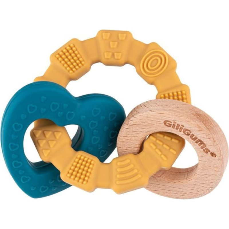 Gili Gums 19013 Teether - RINGS - HEART 90131