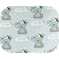 Ega Kids Diaper - 17542 - FLANNEL PRINT - EGA -  BOY - GREY- size 70x80 cm