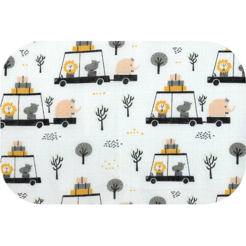 Ega Kids Diaper - 27428 - TETRA PRINT - EGA - WYPRAWA DO ZOO - size 70x80 cm