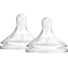 Dr.browns WN2201  Level 2 Wide-Neck Silicone Options+ Nipple, 2-Pack