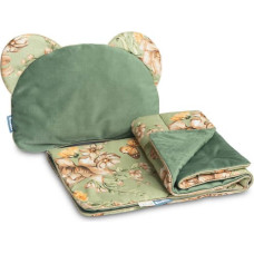 Sensillo Velvet Pushchair Set – SQUARE GREEN