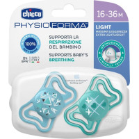 Chicco 156436 Physio Light silikoonlutt, 16–36 kuud, 2 tk, sinine