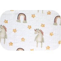 Ega Kids Diaper - 14015 - TETRA PRINT - EGA - HORSE and RAINBOW - size 70x80 cm