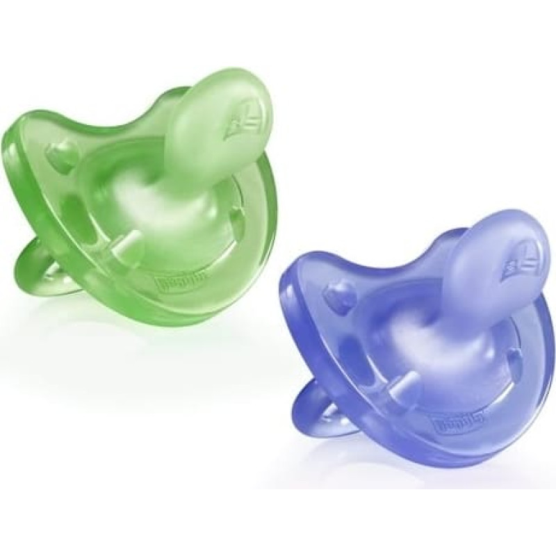 Chicco 051878 PHYSIO SOFT teat SILICONE 0-6M 1PCS GREEN / PURPLE
