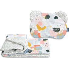 Sensillo PUSHCHAIR SET ABSTRACT DOTS GRAY