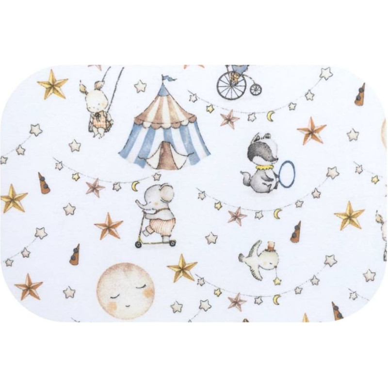 Ega Kids Diaper - 27534 - FLANNEL PRINT - EGA -  CYRK - BLUE - size 70x80 cm