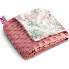 Sensillo Light Minky Blanket – retro pink palms