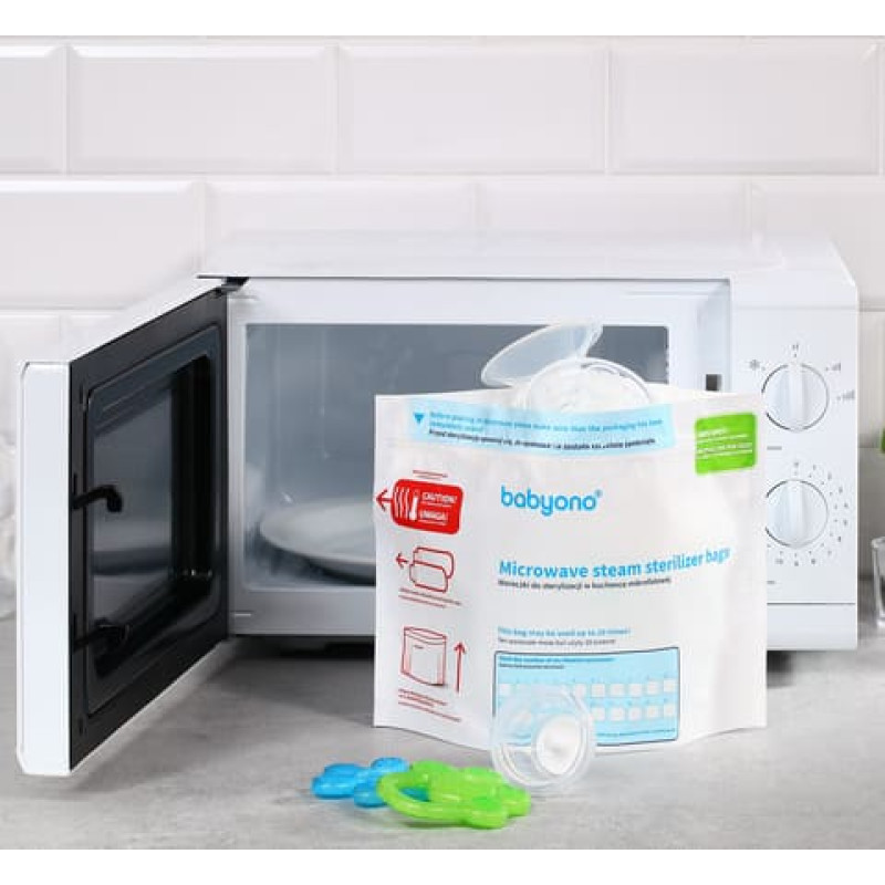 BabyOno 1038 sterilizavimo maišeliai mikrobangų krosnelei – 5 vnt.