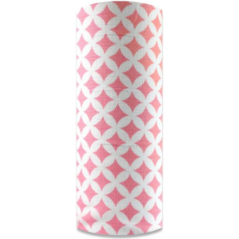 Ega Kids Diaper - 19607 - TETRA PRINT - EGA - ROMBY - PINK - size 60x80 cm