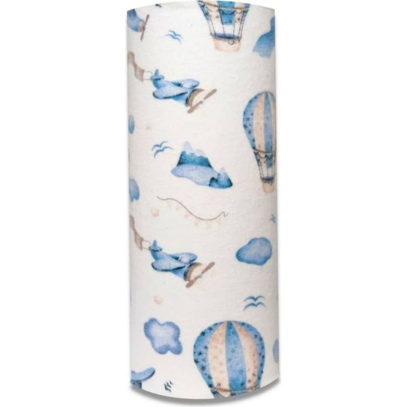 Ega Kids Diaper - 24830 - FLANNEL PRINT - EGA - LOTNISKO - BLUE -size 70x80 cm