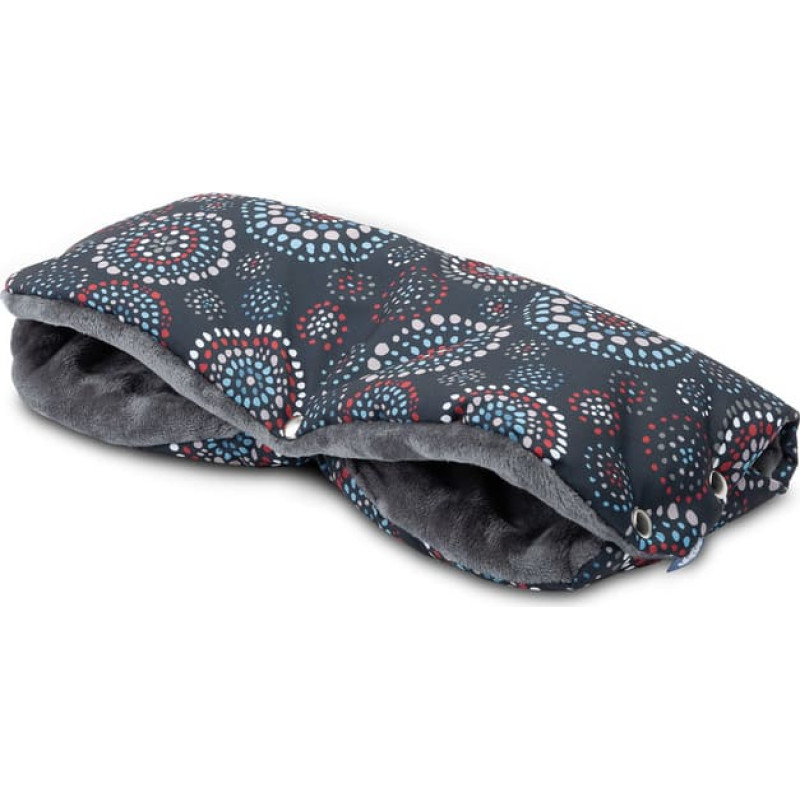 Sensillo PUSHCHAIR MUFF - ROSETTES BLACK