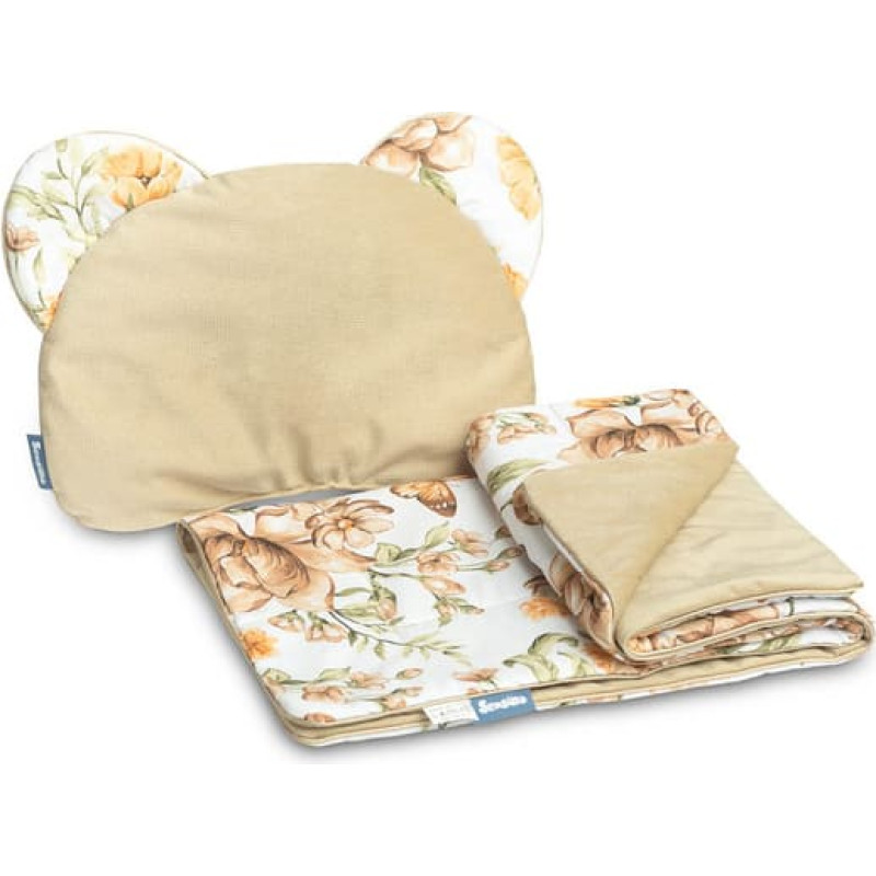 Sensillo Velvet Pushchair Set – SQUARE BEIGE