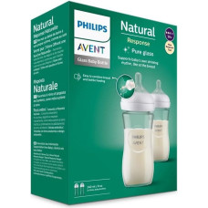 Philips Avent SCY933/02 RESPONSIVE NATURAL GLASS BOTTLE 2x240ml