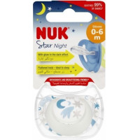 NUK 2299 STAR NIGHT SILICONE pacifier 0-6 1PC/BOX 539429, 730718