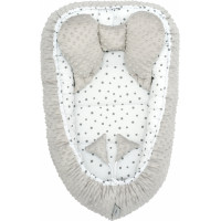 Belisima Baby kūdikio lizdelis  - P02-0629 - MINKY - CONFETTI - GREY