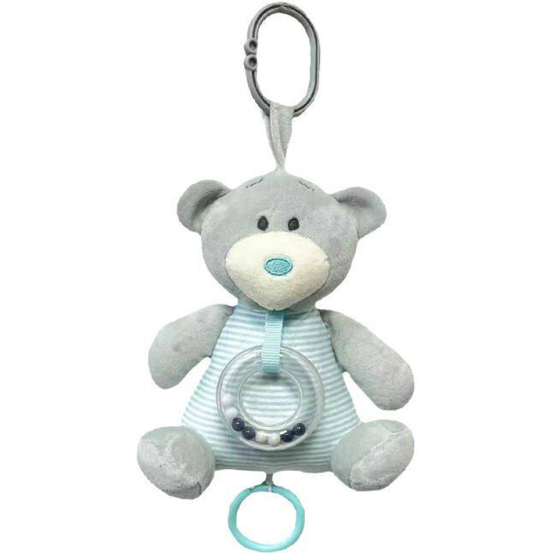 Tulilo Lullaby Toy - 93935 - TEDDY BEAR - BLUE / CREME - size 18 cm