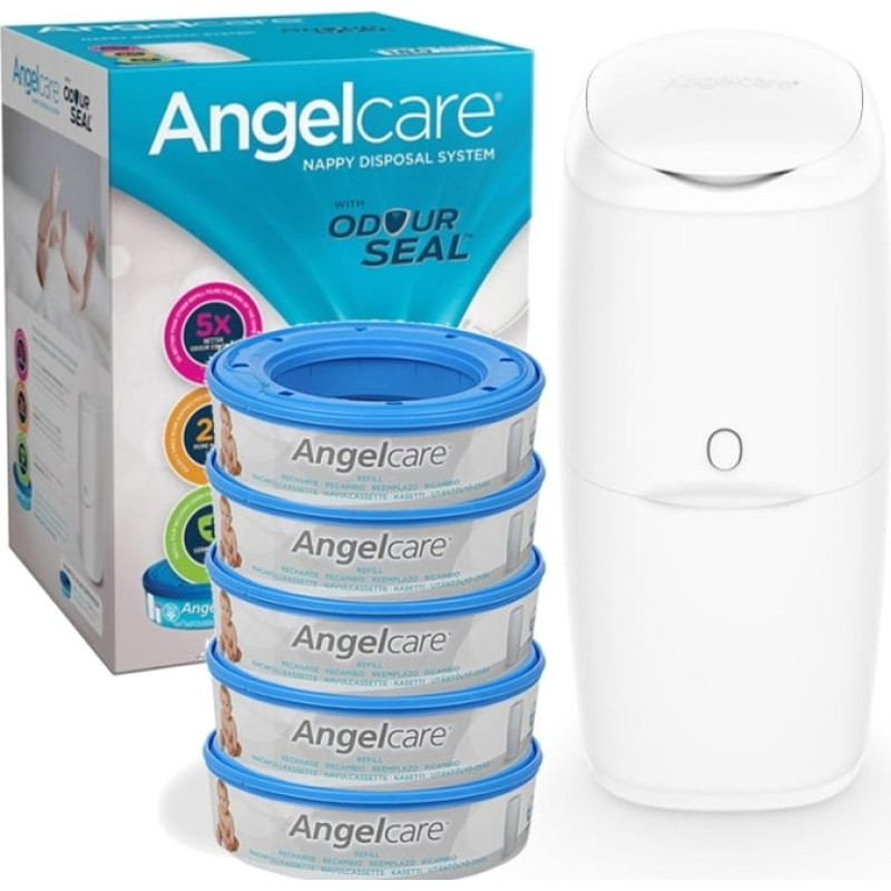 Angelcare Abakus CONTAINER + 5 CLASSIC ANGELCARE DIAPER REFILLS