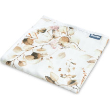 Sensillo MUSLIN BLANKET EUCALYPTUS / WHITE 80x100cm