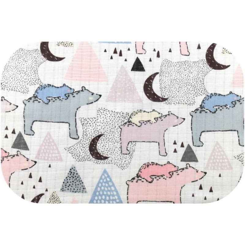 Ega Kids Diaper - 25134 - TETRA PRINT - EGA - BIEGUN POLARNY - PINK- size 70x80 cm