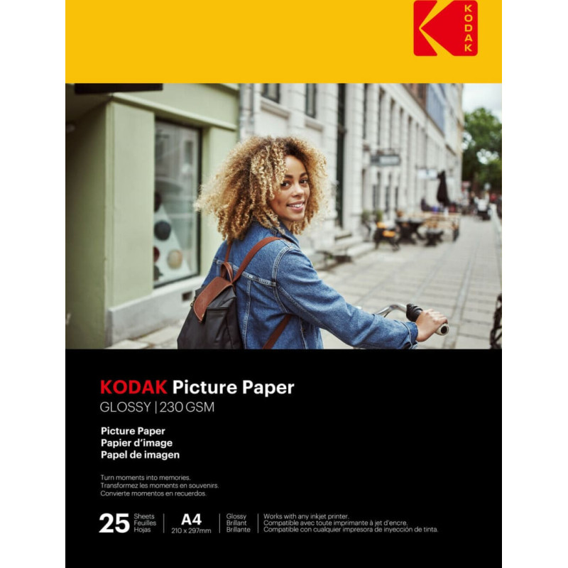 Kodak Picture Paper 230g 11.8 mil Glossy A4x25 (9891266)
