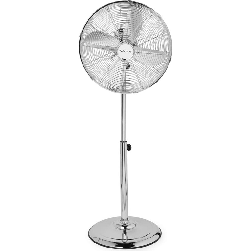 Beldray EH3263VDE chrome pedestal fan