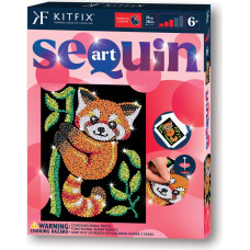 Kitfix DIY „Sequin Art“ raudonasis rinkinys „Raudonoji panda“