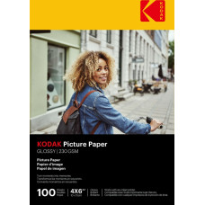 Kodak Picture Paper 230g 11.8 mil Glossy 4/6x100 (9891164)