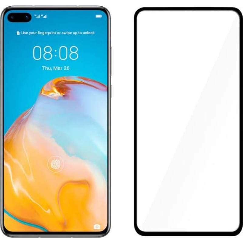 Tellur Tempered Glass 2.5D Full Cover Full Glue for Huawei P40 black