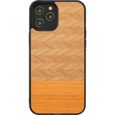 Man&Wood case for iPhone 12 Pro Max herringbone arancia black