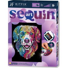 Kitfix DIY „Sequin Art“ violetinis rinkinys „Šuo“