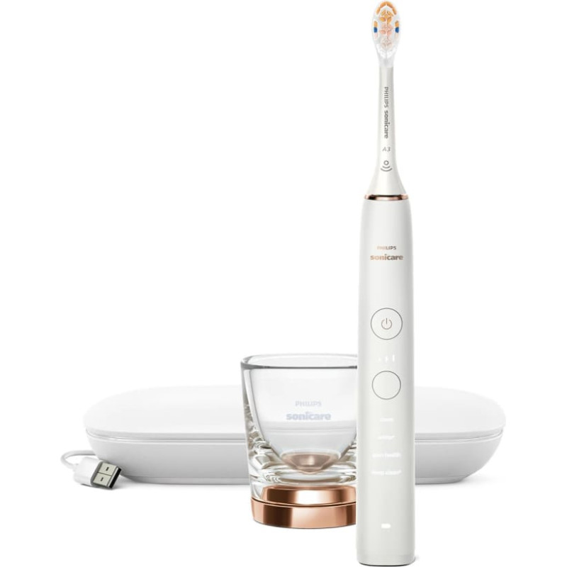 Philips Sonicare Sonicare zobu birste DiamondClean 9000 ar īpašu lietotni, rozā zelta - HX9911/23