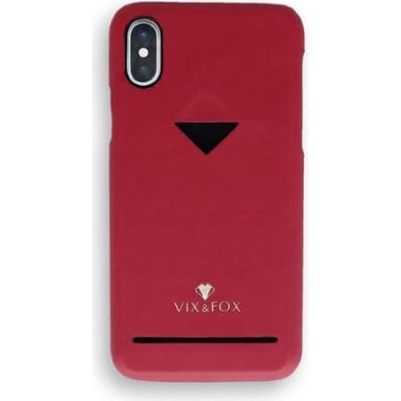 Vixfox Card Slot Back Shell for Iphone X/XS ruby red