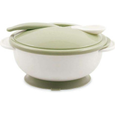 Lorelli Bowl Art.10230400006 Mint Green Bļoda ar vāku un karoti ar piesūkni